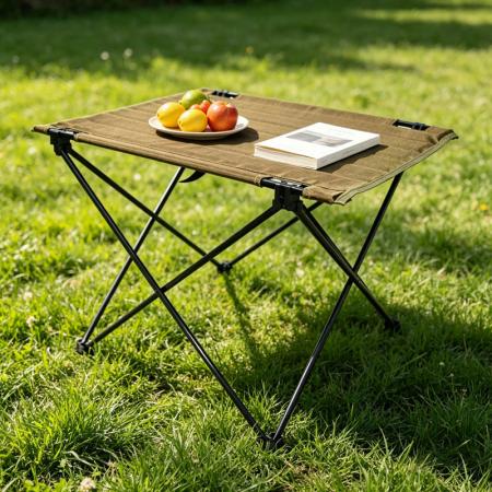 Table pliante portable de camping pour la cuisson de rouleaux d'œufs, nappe Oxford 