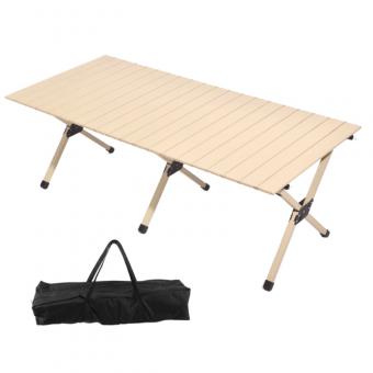 Table pliante de camping en bois massif pour rouler les œufs