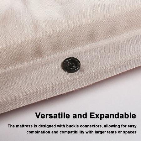 Matelas gonflable portable pliable, double épaisseur, autogonflant et résistant à l'humidité, pour une utilisation en extérieur 