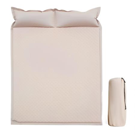 Matelas gonflable portable pliable, double épaisseur, autogonflant et résistant à l'humidité, pour une utilisation en extérieur 