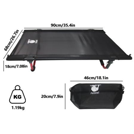 Lit de camp ultraléger, portable, pliable et compact avec logo personnalisé pour animaux de compagnie 
