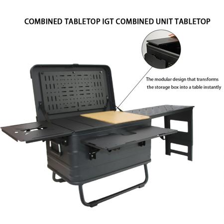 Coffret de camping léger en aluminium IGT Outdoor avec accessoires combinés
