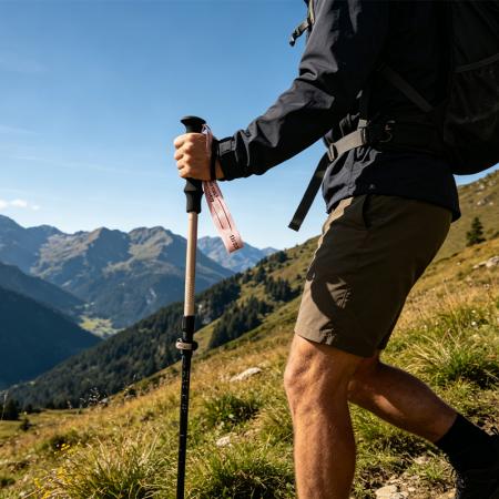 Bâton de trekking télescopique ultraléger en fibre de carbone 3K, 3 sections, sur mesure