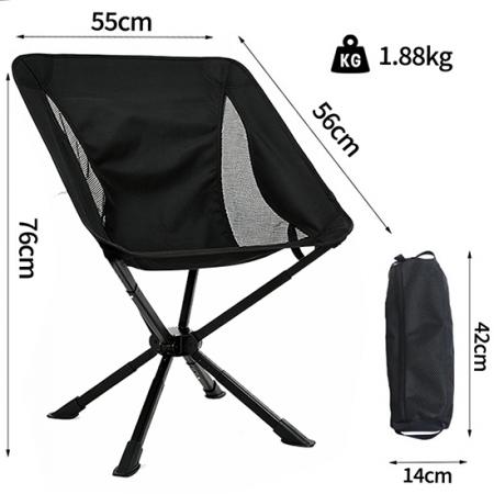 Chaise pliante parapluie en aluminium avec revêtement en tissu Oxford pour chambre à coucher, chaise de camping en plein air.