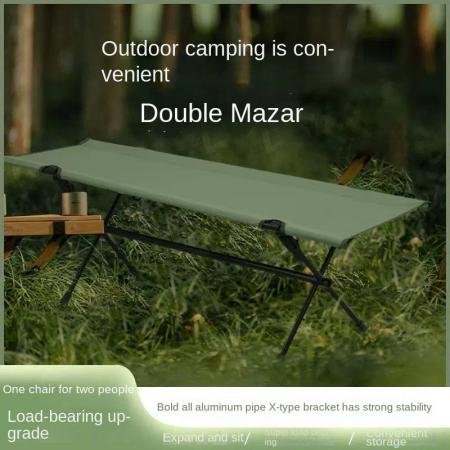 Mobilier d'extérieur sur mesure Chaise de jardin moderne en aluminium Tabouret double pliant et portable