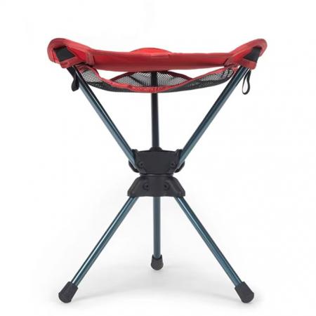 Tabouret de camping portable, compact et léger, pivotant à 360°, en tissu Oxford 600D et aluminium.