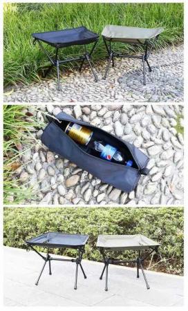 Tabouret de camping mini ultraléger et portable en alliage d'aluminium, idéal pour les pique-niques, la randonnée et la pêche. Vente en gros. 