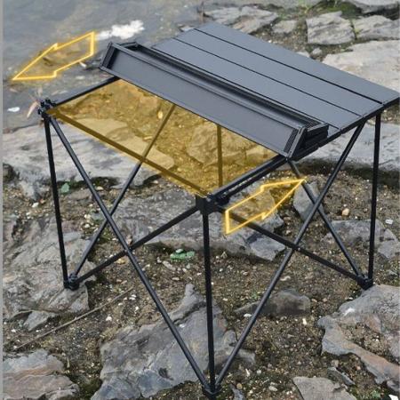 Table de camping pliante ultralégère avec sac de transport, table de camping portable