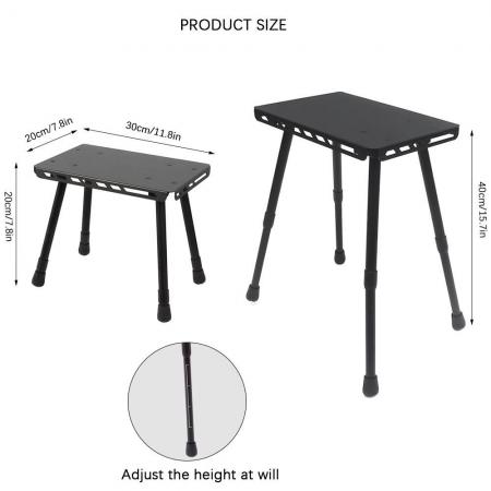 Tabouret de camping pliable ultraléger en métal aluminium pour la pêche et l'extérieur 