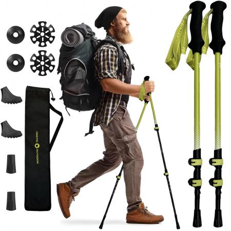 Bâtons de trekking télescopiques ultralégers en fibre de carbone 3k, 3 sections, sur mesure 