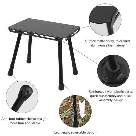 Tabouret de camping pliable ultraléger en métal aluminium pour la pêche et l'extérieur 