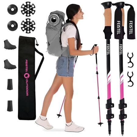 Bâton de marche ultraléger en aluminium Duralumin 7075 