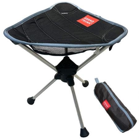 Tabouret trépied pliant haut en acier portable pour camping et randonnée, tissu Oxford 600D