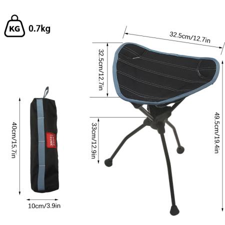 Chaises de camping ultralégères pour la randonnée avec sac à dos, légères, compactes et portables pour l’extérieur 