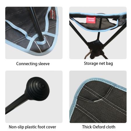 Chaises de camping ultralégères pour la randonnée avec sac à dos, légères, compactes et portables pour l’extérieur 