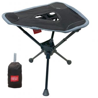 Tabouret de camping pliant pivotant à 360°, à 3 pieds en alliage d’aluminium
