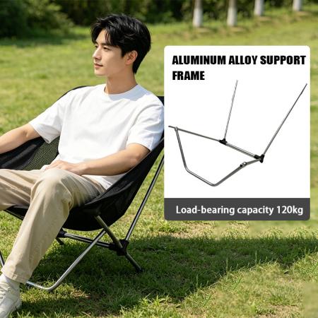 Chaise pliante ultralégère en aluminium sur mesure en gros pour le camping et la pêche, chaise de mobilier d'extérieur moderne 