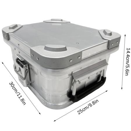 Boîte de rangement en aluminium robuste pour camping, étanche, anti-poussière, avec étui rigide de protection, boîte de rangement en métal 