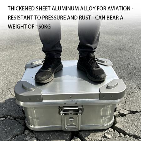 Boîte de rangement en aluminium robuste pour camping, étanche, anti-poussière, avec étui rigide de protection, boîte de rangement en métal 