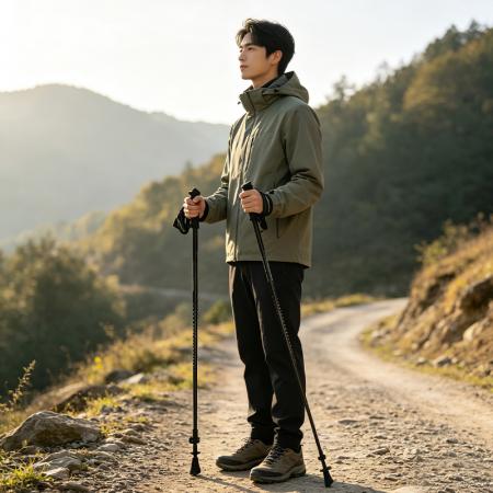 Randonnée Escalade Voyage en plein air Marche quotidienne pour seniors Bâton de marche pliable en alliage d'aluminium 7075 Bâton de trekking 