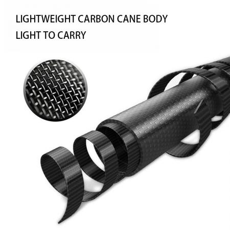 Canne de marche télescopique réglable avec poignée en caoutchouc, légère en fibre forte d'aluminium pour extérieur, fourniture d'usine