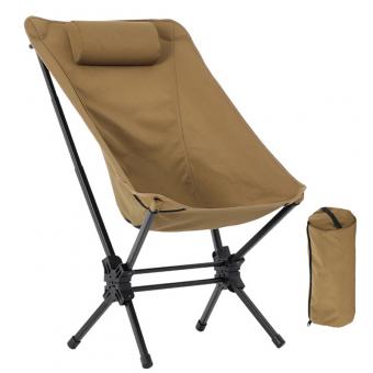 Chaise de camping en alliage d'aluminium à dossier haut et haute capacité de charge