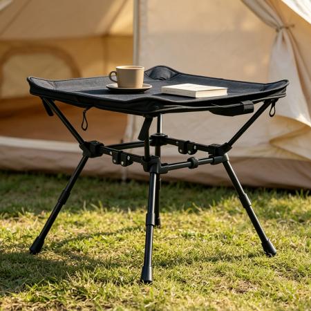 Mini tabouret de camping carré en aluminium, chaise pliante portable ultra-légère, table de camping compacte 2 en 1 