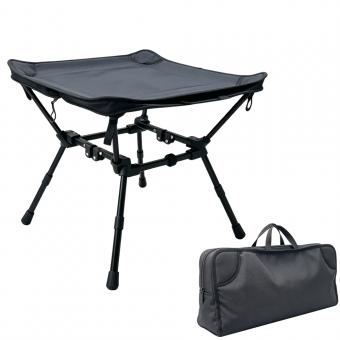 Mini tabouret de camping carré en aluminium, table et chaise de camping compactes 2 en 1