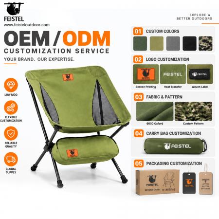 Chaise de camping pliante verte – Chaise légère à profil bas de 2,29 lb, structure en aluminium 7075, Oxford 600D, capacité de 250 lb 