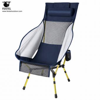 Chaise de camping haute en mesh