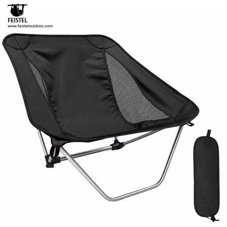 Chaise de camping sans pieds traditionnels – Chaise de randonnée ultra-légère à profil bas de 850 g, structure en aluminium 7075, Oxford 600D, capacité de 120 kg 