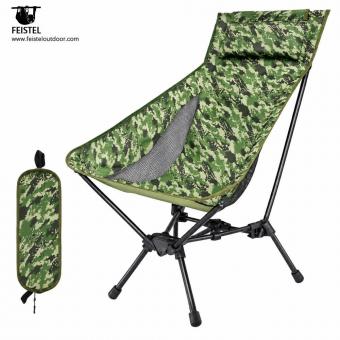 Chaise de camping légère à haut dossier