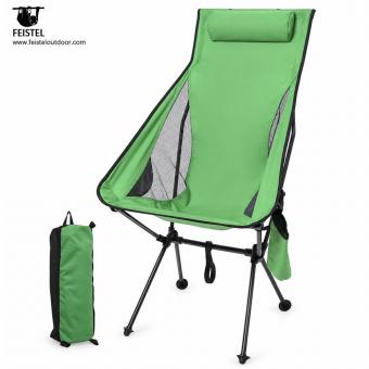 Chaise de camping ultralégère à haut dossier