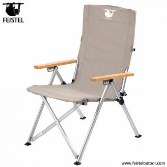 Chaise de camping à dossier réglable avec structure en aluminium