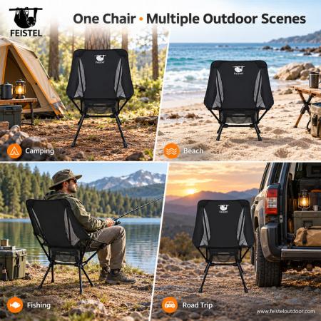 Chaise de randonnée pliante portative résistante légère pour l'extérieur 