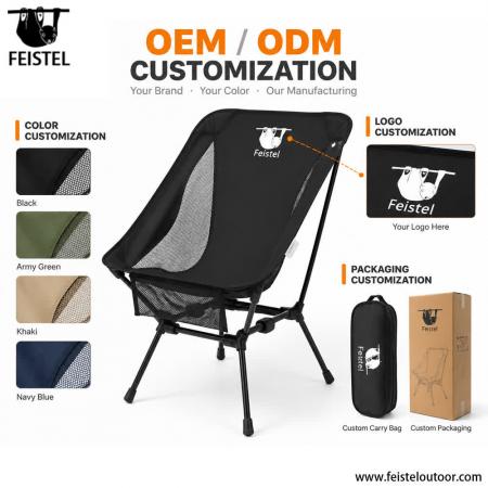 Chaise de randonnée pliante portative résistante légère pour l'extérieur 