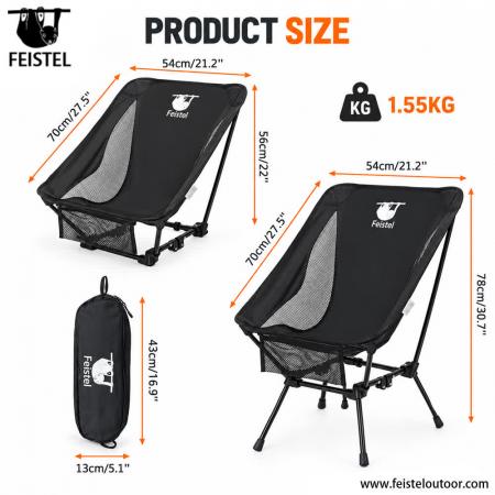 Chaise de randonnée pliante portative résistante légère pour l'extérieur 