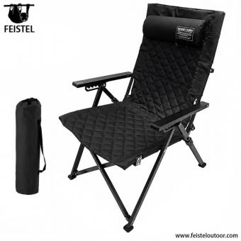 Chaise pliante à dossier haut inclinable réglable