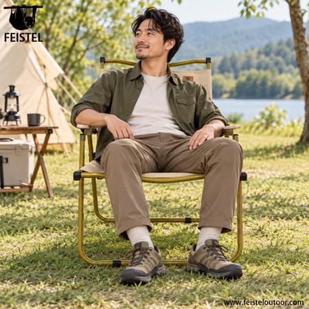 Chaise de camping de plage portable – Chaise pliante en acier au carbone et Oxford, capacité de 150 kg 