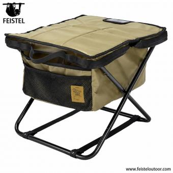 Tabouret repose-pieds de chaise de camping pliante portable avec rangement