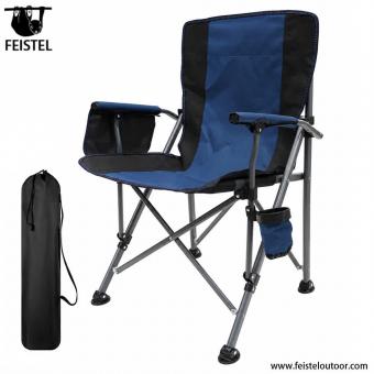 Grande chaise de camping de metteur en scène pliante en fer confortable