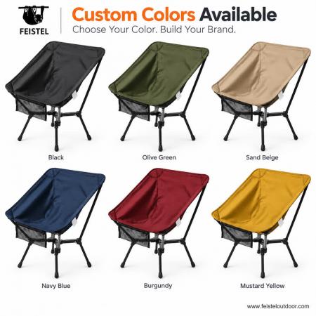 Chaise de camping pliante compacte – Chaise repliable en aluminium 7075 1,27 kg, capacité de 150 kg 