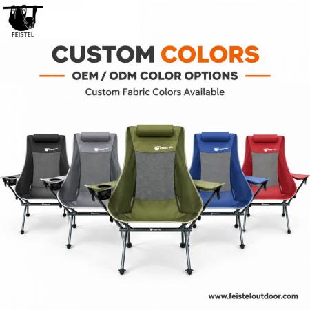 Chaise de détente de camping à dossier haut – Chaise pliante en aluminium 6013 de 1,93 kg avec oreiller, accoudoirs et porte-gobelet 
