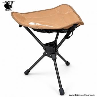 Tabouret de camping pliable pivotant en aluminium