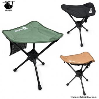 Tabouret de camping pivotant pliable