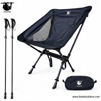 Chaise de camping et bâton de randonnée 2 en 1
