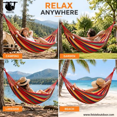 feisetel 2019 amazon vendeur 2 personnes toutes saisons portable 75D nylon parachute camping hamac 