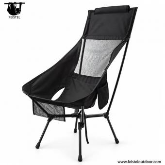 Chaise de camping pliante à haut dossier