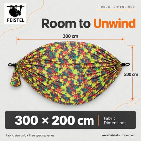 Feisetel extérieur nylon voyage jardin camping portable parachute hamac 