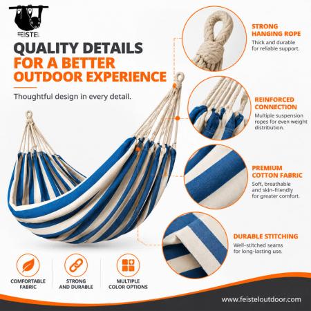 Feisetel nouveau design portable de haute qualité camping suspendu hamac extérieur 